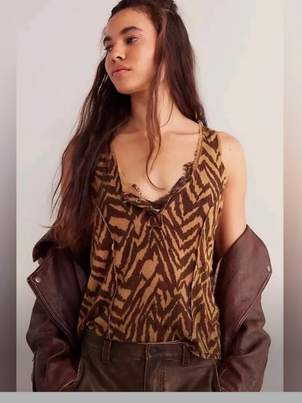 Free People Rebels Heart Tank Top M